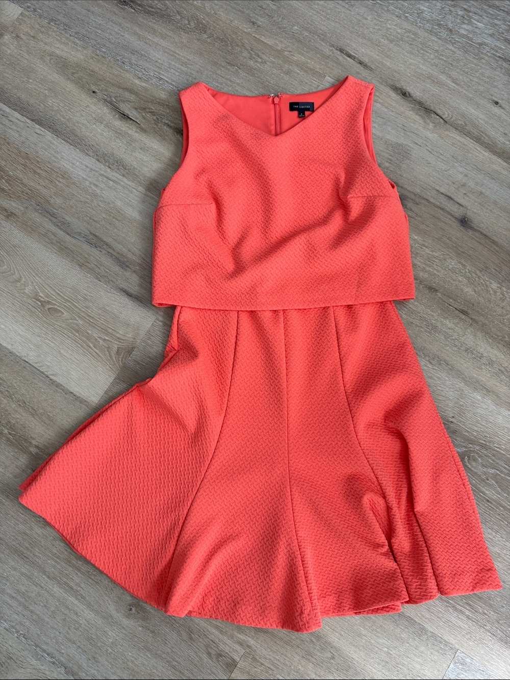 The Limited Coral Fit & Flare Dress